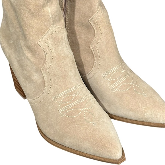 Steve Madden Stable Sand Suede Western Cowboy Ankle Zipper Booties Boots 11 NEW - Picture 9 of 14